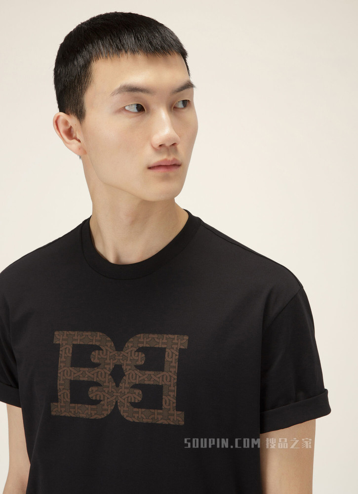 B-Chain T 恤 黑色有机棉 T 恤衫