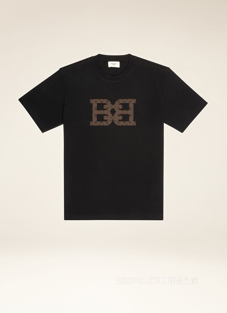 B-Chain T 恤 黑色有机棉 T 恤衫