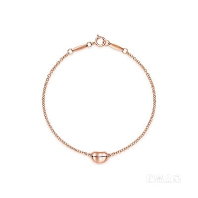 Elsa Peretti® Bean design 系列 18K 玫瑰金手链，9 毫米