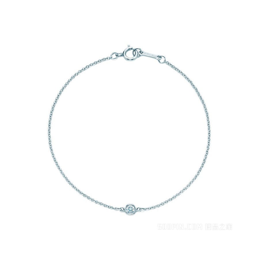 Elsa Peretti® 系列铂金 Diamonds by the Yard™ 手链。