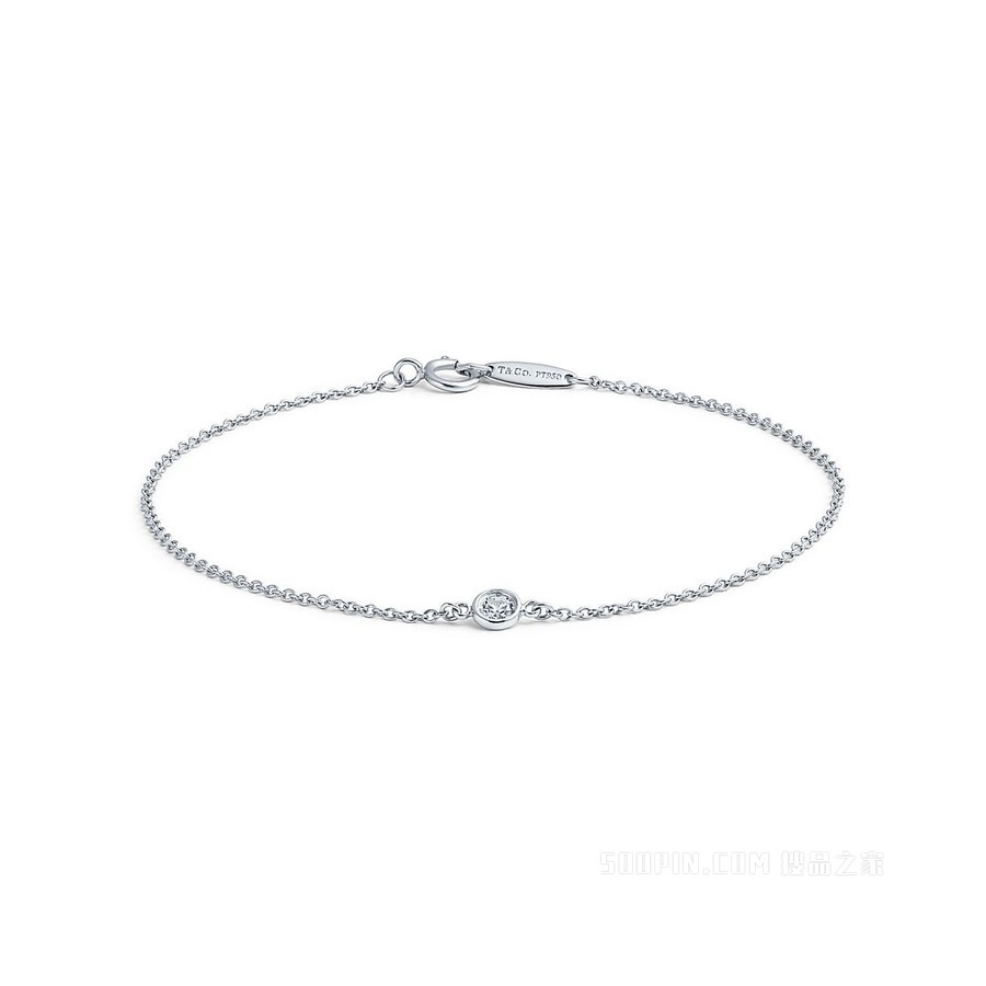 Elsa Peretti® 系列铂金 Diamonds by the Yard™ 手链。