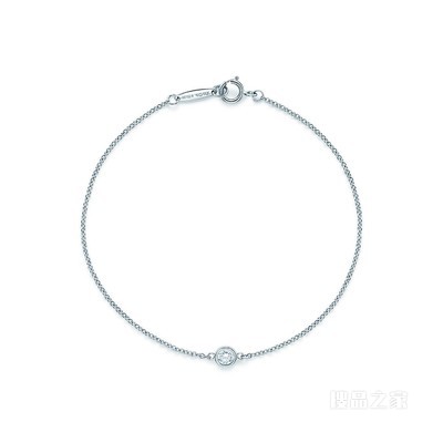 Elsa Peretti® 系列铂金 Diamonds by the Yard™ 手链。