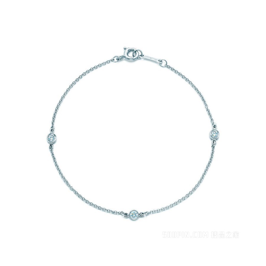 Elsa Peretti® 系列铂金 Diamonds by the Yard™ 手链。