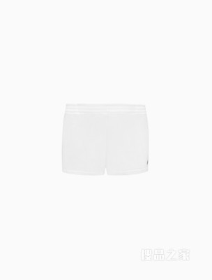 Calvin Klein 22春夏新款女士舒适松紧腰刺绣LOGO休闲短裤40WH103