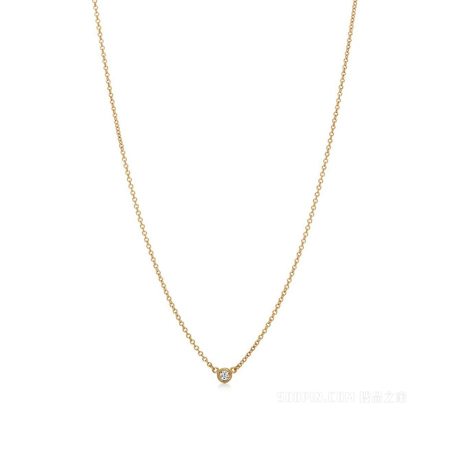 Elsa Peretti® 系列 Diamonds by the Yard™ 18K 黄金单钻项链