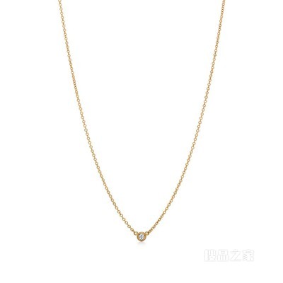 Elsa Peretti® 系列 Diamonds by the Yard™ 18K 黄金单钻项链