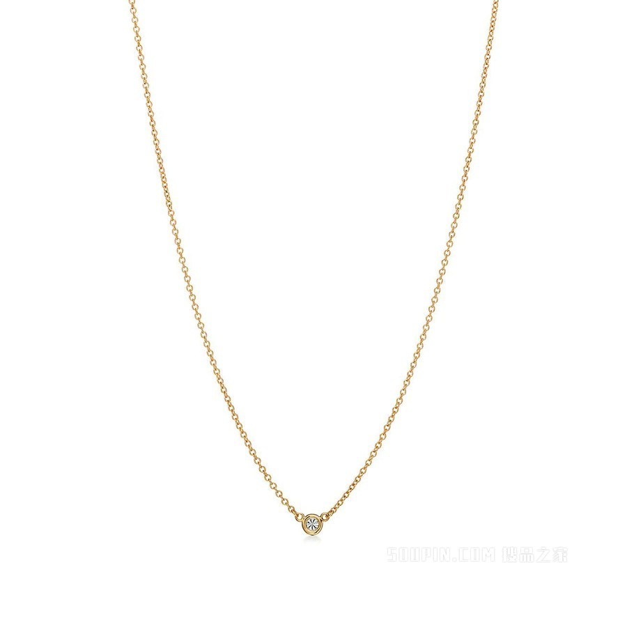 Elsa Peretti® 系列 Diamonds by the Yard™ 18K 黄金单钻项链