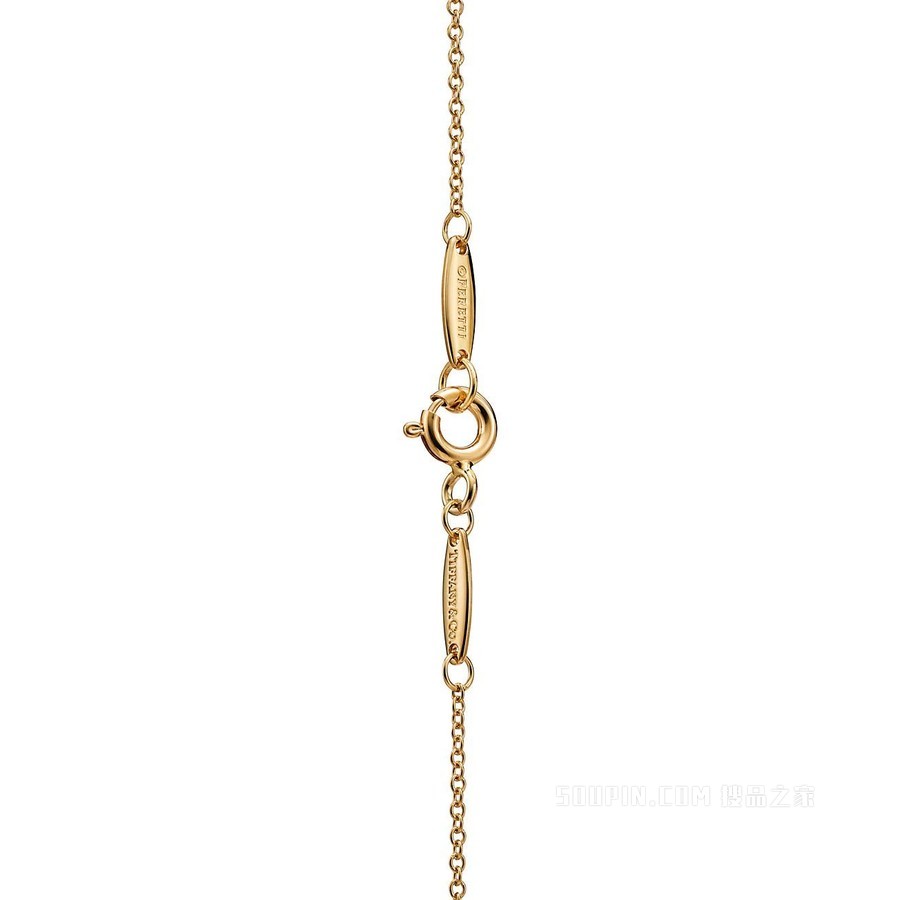 Elsa Peretti® 系列 Diamonds by the Yard™ 18K 黄金单钻项链