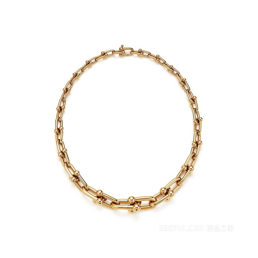 Tiffany HardWear 系列 18K 黄金Graduated链环项链。