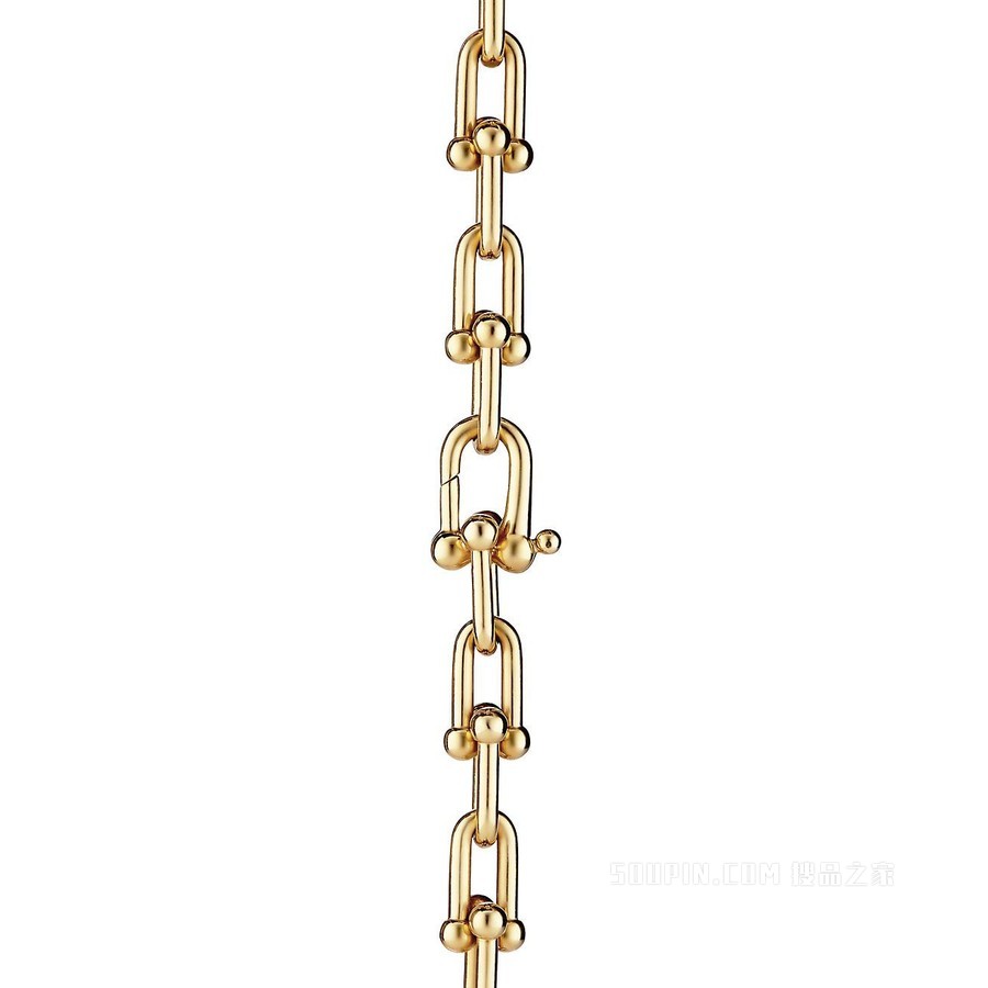 Tiffany HardWear 系列 18K 黄金Graduated链环项链。