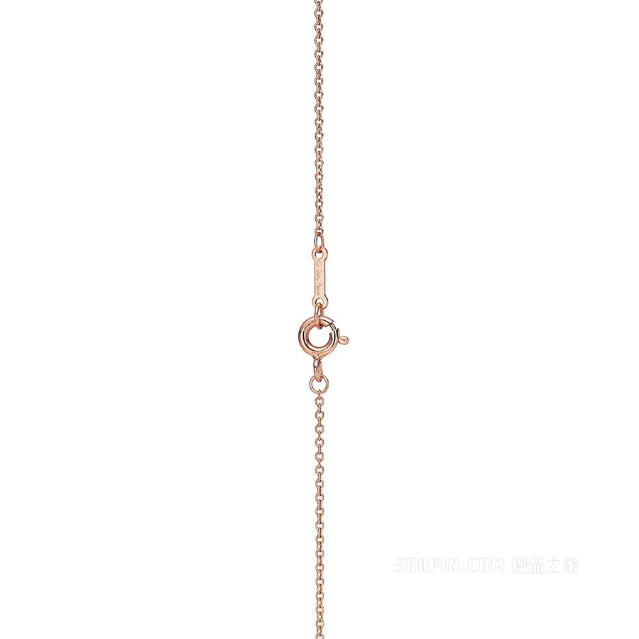 Paloma Picasso® 系列 18K 玫瑰金 Olive Leaf 项链，小号。