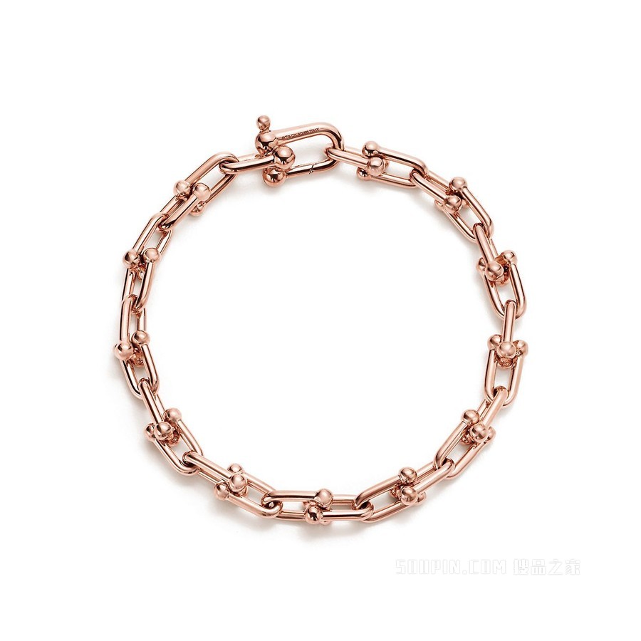 Tiffany HardWear 系列 18K 玫瑰金链环手链，中号