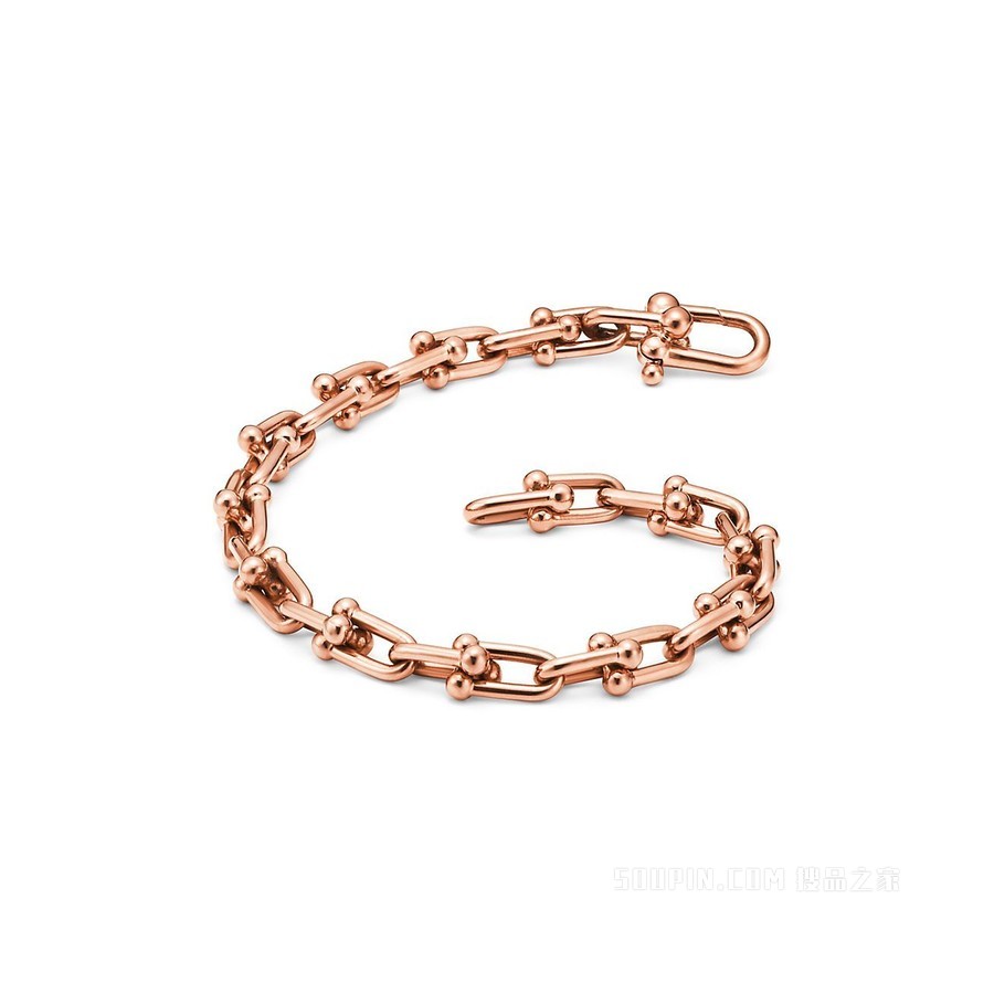 Tiffany HardWear 系列 18K 玫瑰金链环手链，中号