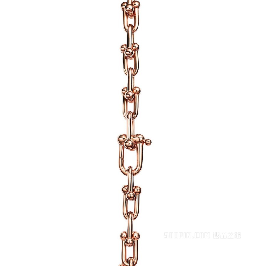 Tiffany HardWear 系列 18K 玫瑰金链环手链，中号