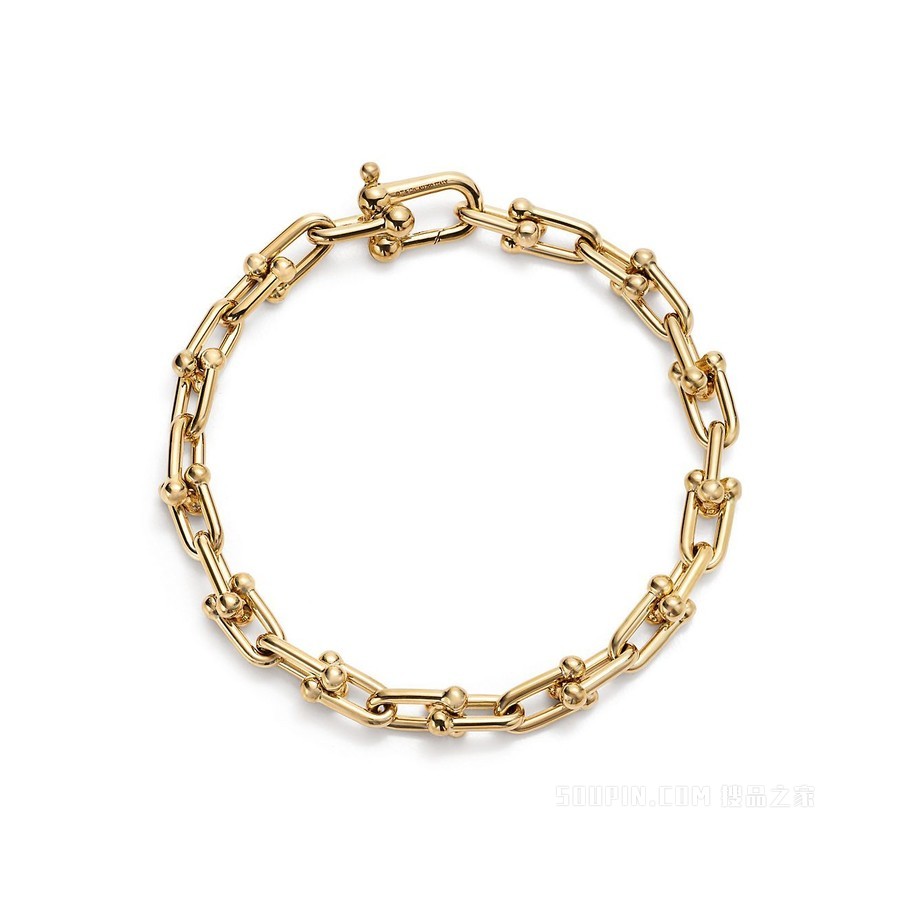 Tiffany HardWear 系列 18K 黄金链环手链，中号