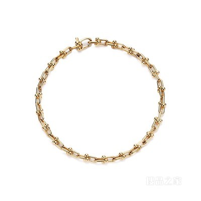 Tiffany HardWear 系列 18K 黄金微型链环手链，中号。