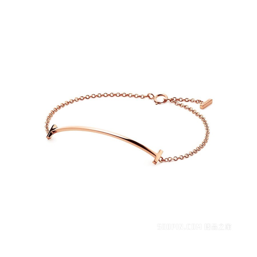 Tiffany T 系列 18K 玫瑰金 Smile 手链