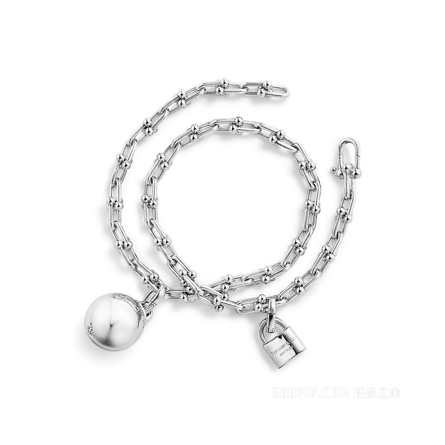 Tiffany HardWear 系列纯银中号缠绕式手链。