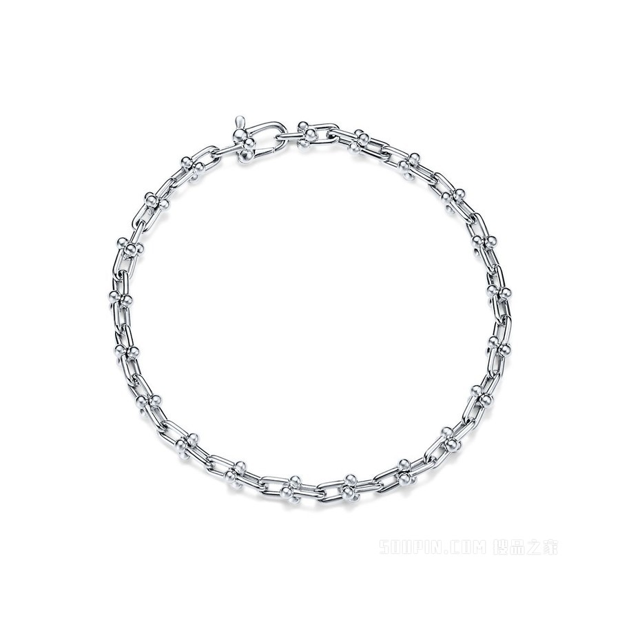Tiffany HardWear系列纯银微型链环手链，中号。
