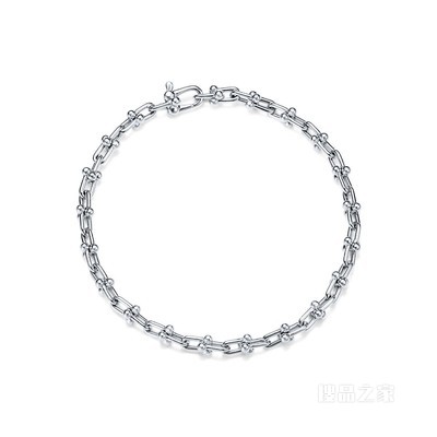 Tiffany HardWear系列纯银微型链环手链，中号。