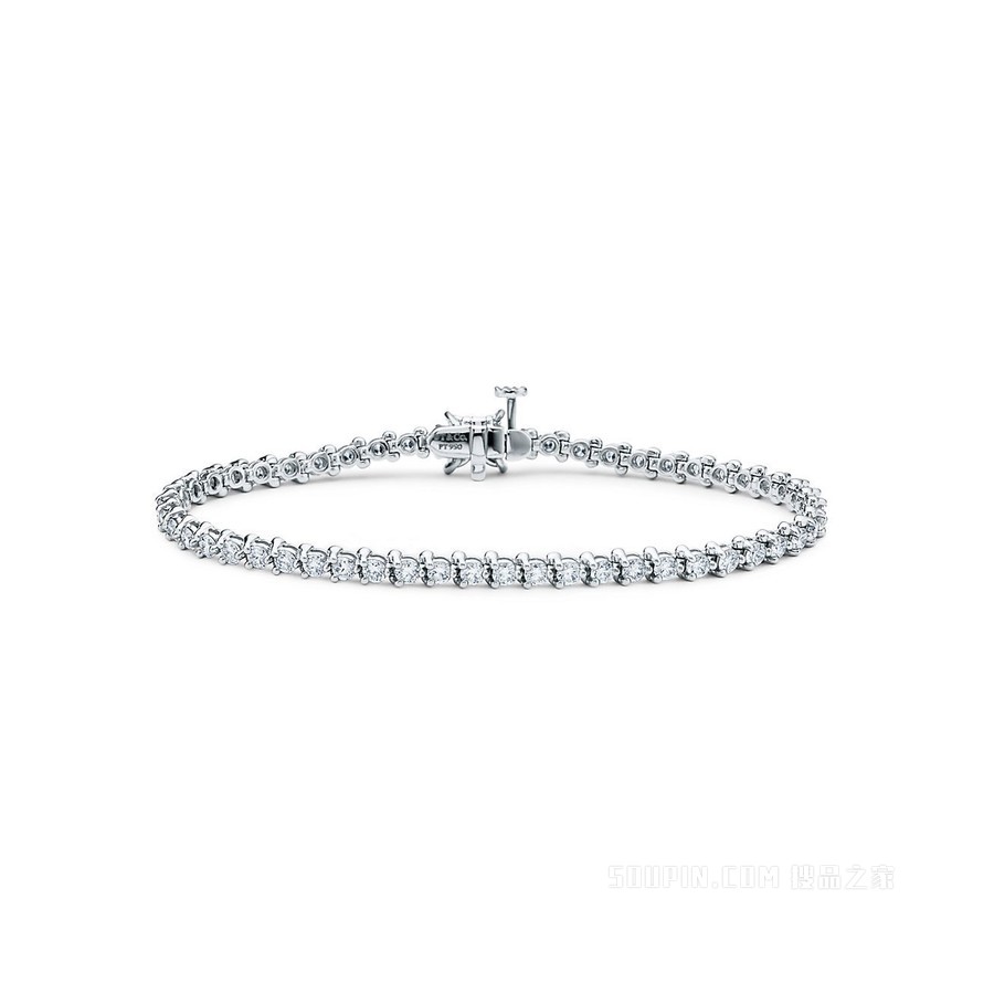 Tiffany Victoria™ 系列铂金镶钻手链。