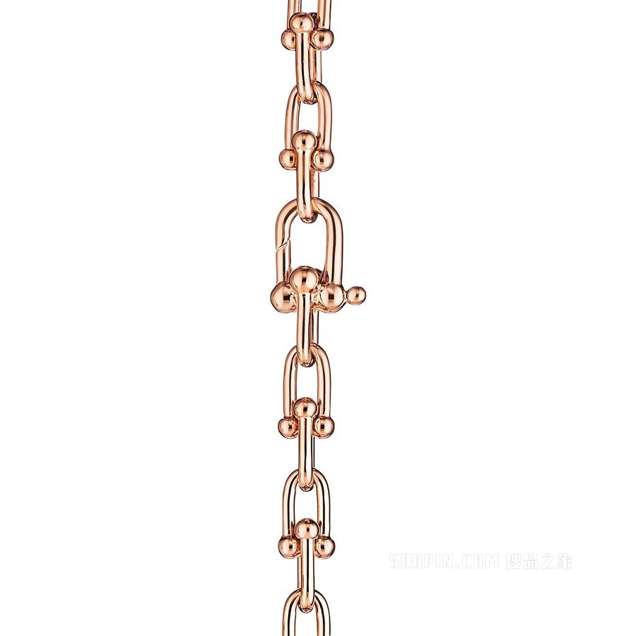 Tiffany HardWear 系列 18K 玫瑰金缠绕式手链，中号。