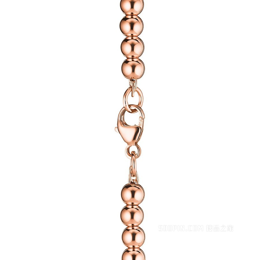 Return to Tiffany™ 系列 18K 玫瑰金 Heart Tag 珠式手链，4 毫米