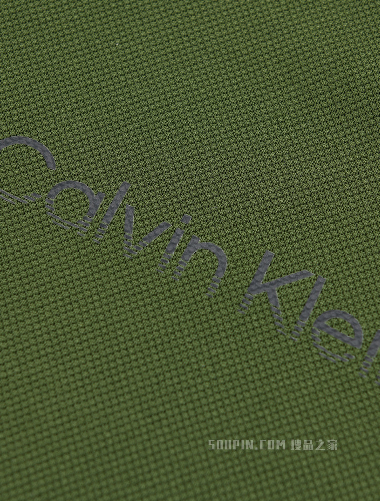 Calvin Klein 22春夏男士休闲拉链翻领循环LOGO织带短袖Polo衫4MS2K112