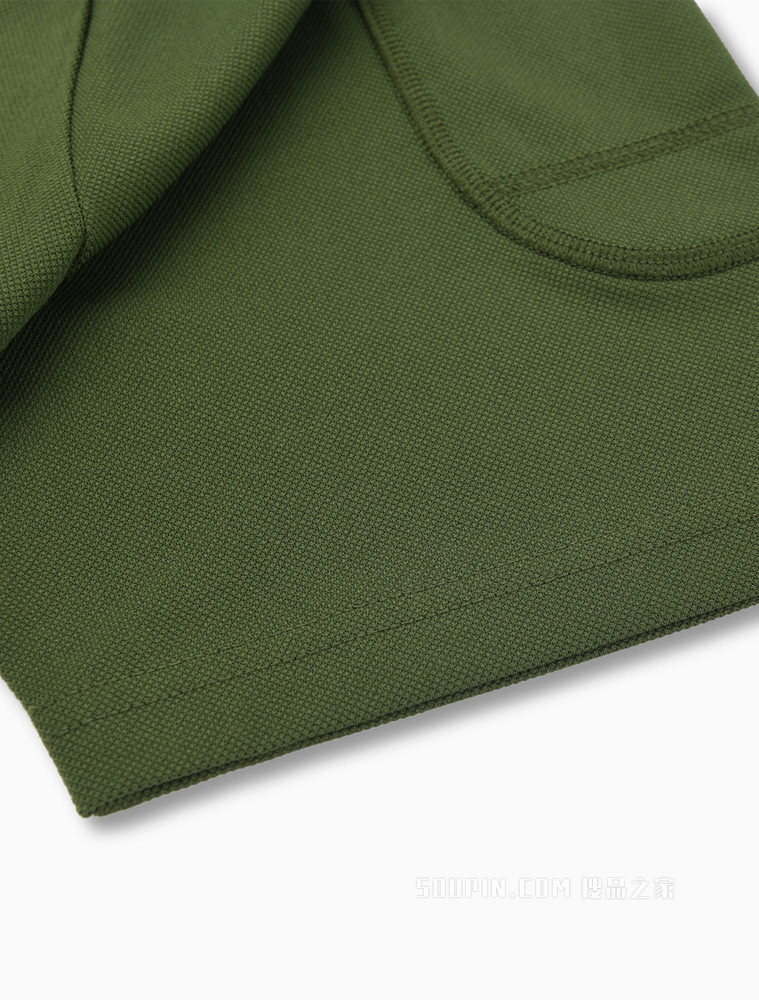 Calvin Klein 22春夏男士休闲拉链翻领循环LOGO织带短袖Polo衫4MS2K112