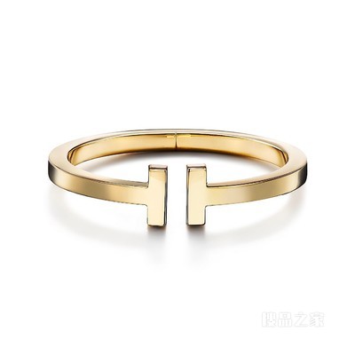 Tiffany T 系列 18K 黄金方形手镯，中号。