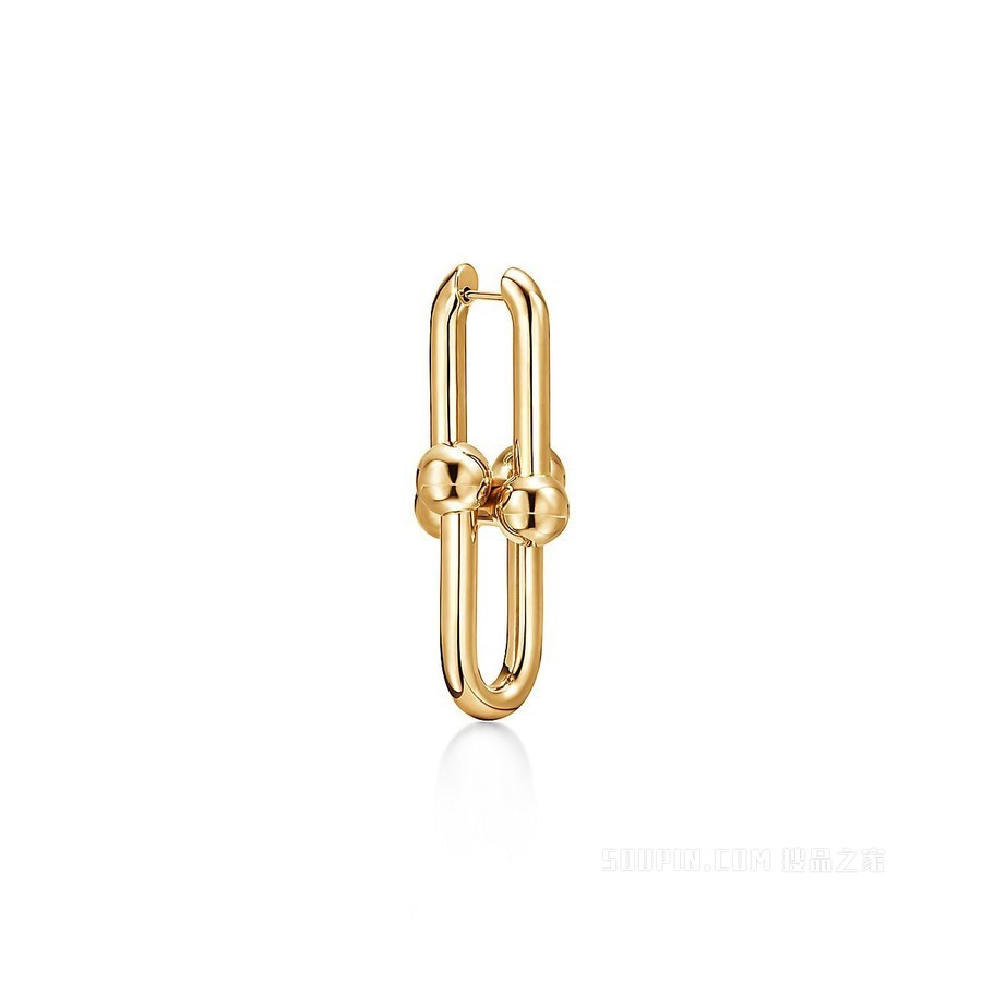 Tiffany HardWear 系列 18K 黄金链环耳环。