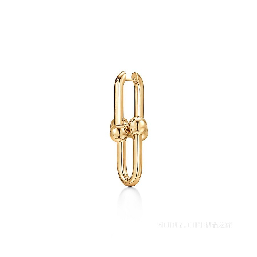 Tiffany HardWear 系列 18K 黄金链环耳环。
