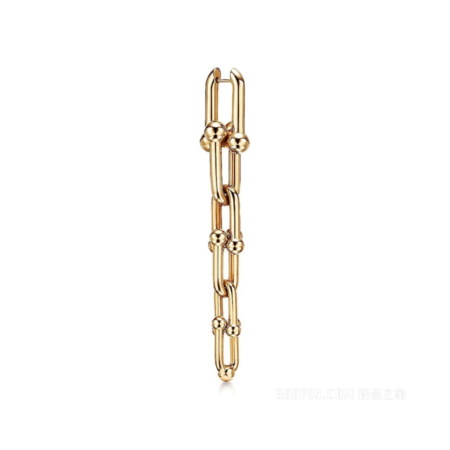 Tiffany HardWear 系列 18K 黄金渐变链环耳环。