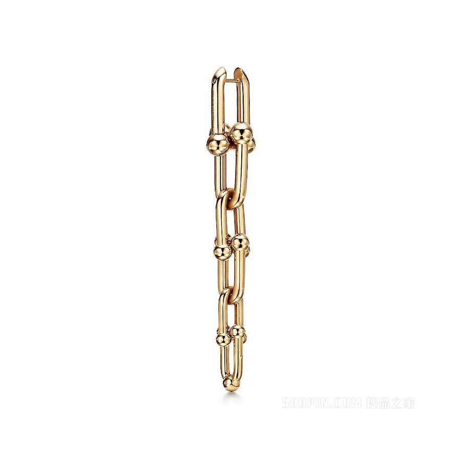Tiffany HardWear 系列 18K 黄金渐变链环耳环。