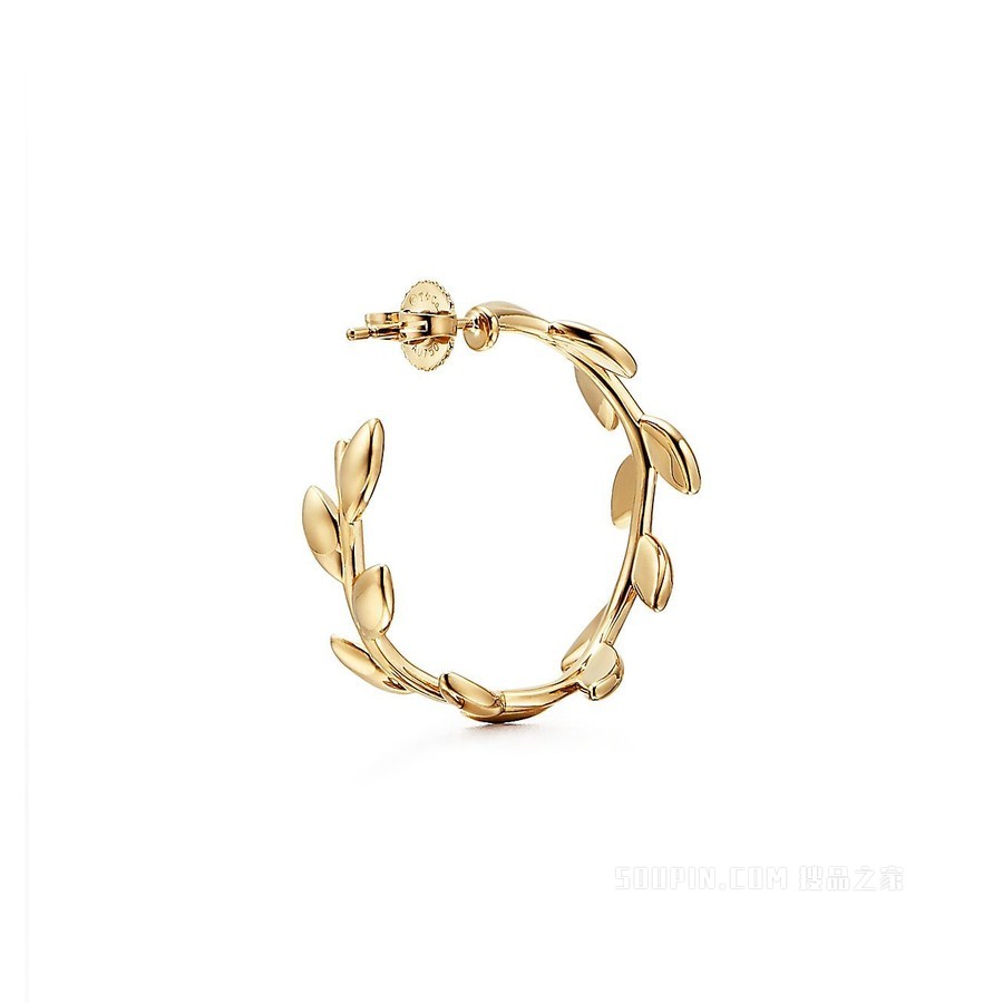 Paloma Picasso® 系列 18K 黄金 Olive Leaf 圈形耳环。