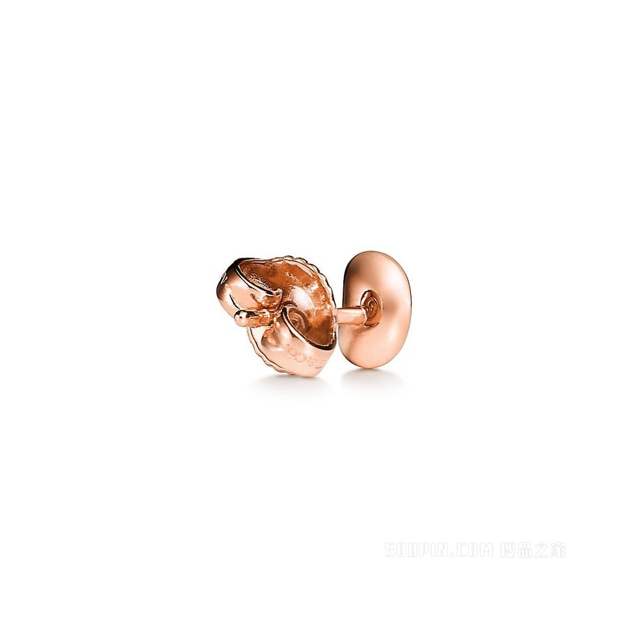 Elsa Peretti® Bean design 系列 18K 玫瑰金耳环，9 毫米