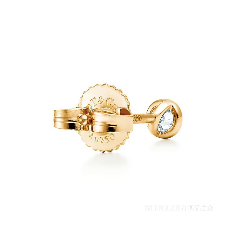 Elsa Peretti® 系列 Diamonds by the Yard™ 18K 黄金耳环。