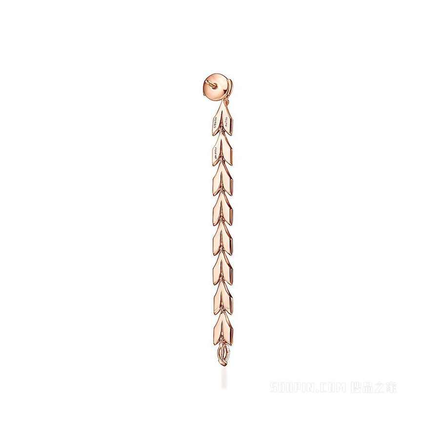 Tiffany Victoria™ 系列 18K 玫瑰金镶钻藤蔓耳坠