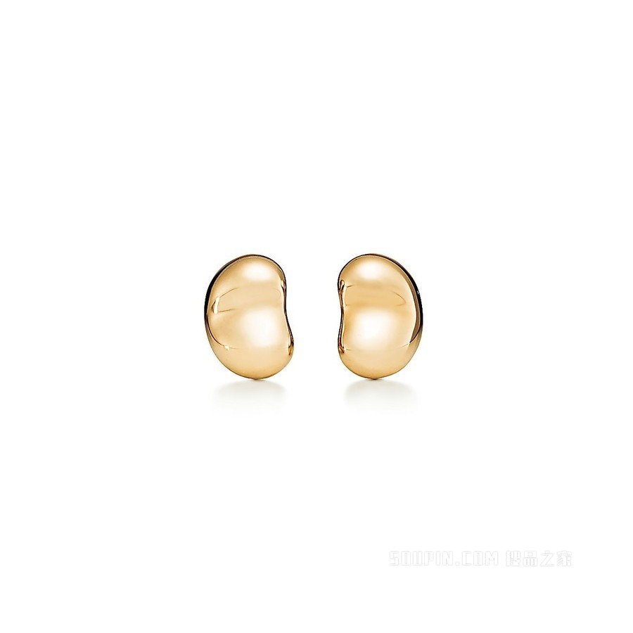 Elsa Peretti® Bean design 系列 18K 黄金耳环，9 毫米