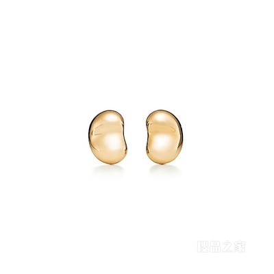 Elsa Peretti® Bean design 系列 18K 黄金耳环，9 毫米