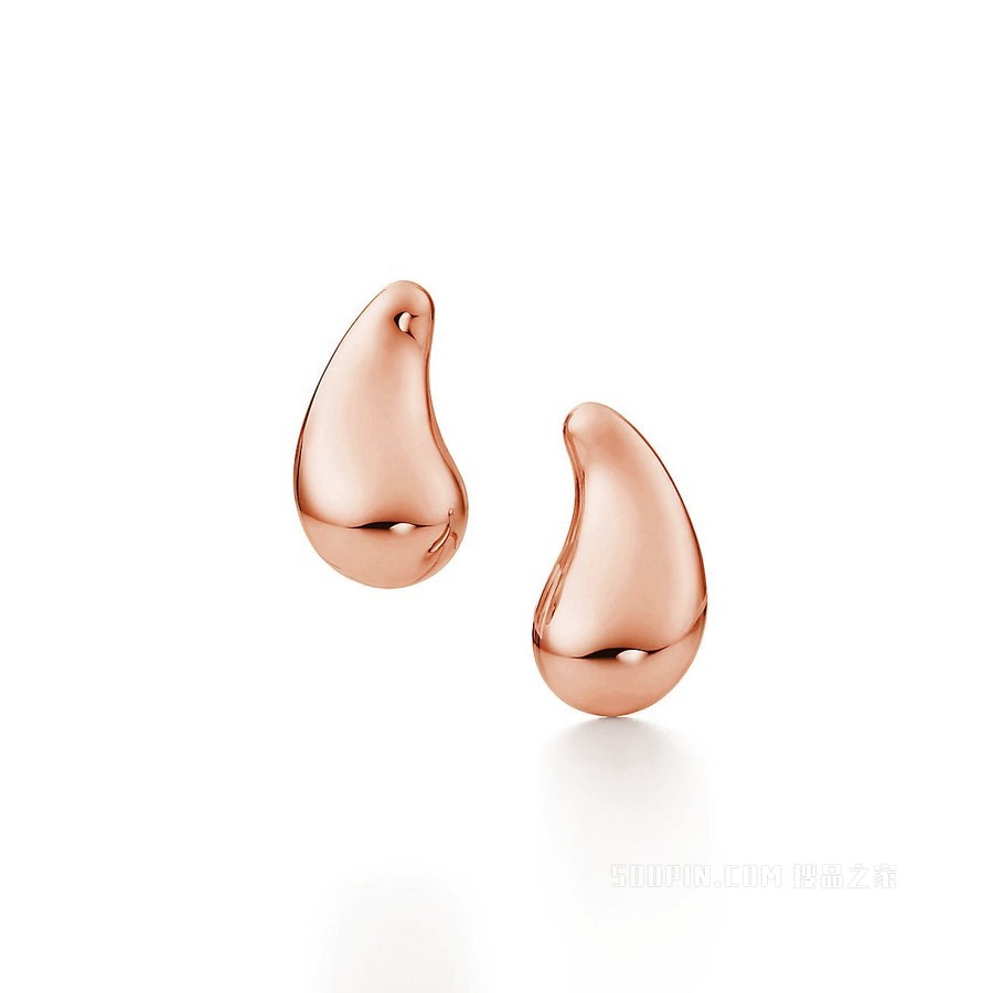 Elsa Peretti® 系列 18K 玫瑰金 Teardrop 耳环。