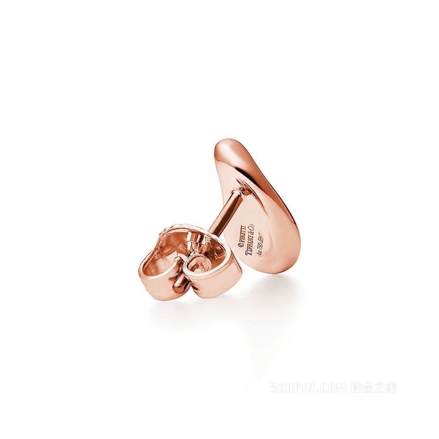 Elsa Peretti® 系列 18K 玫瑰金 Teardrop 耳环。