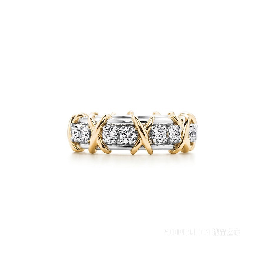 Tiffany & Co. Schlumberger 系列 Sixteen Stone 镶钻戒指。