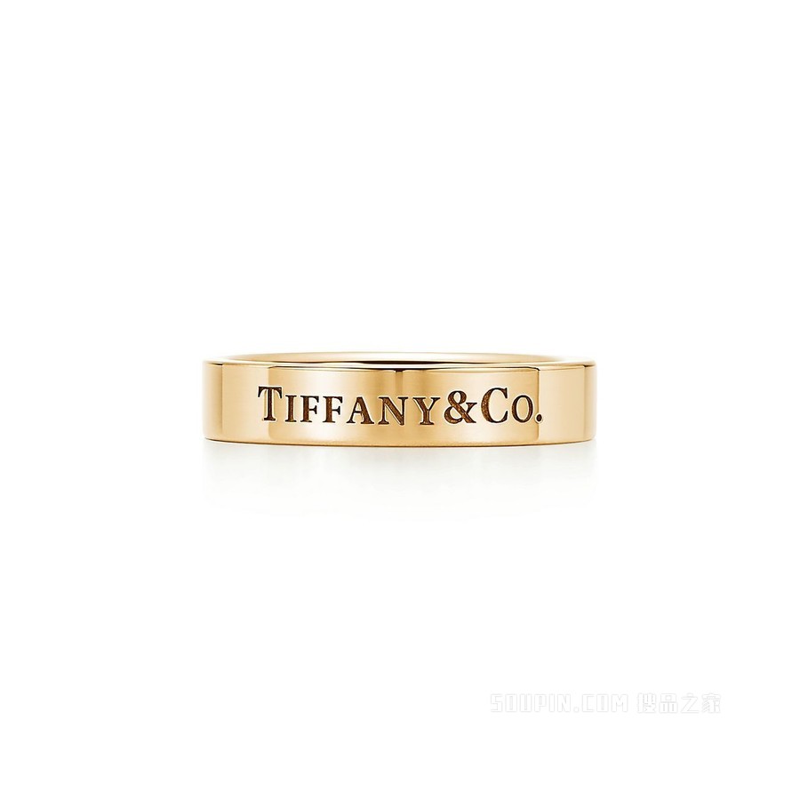Tiffany & Co.® 系列 18K 黄金戒指，4 毫米。