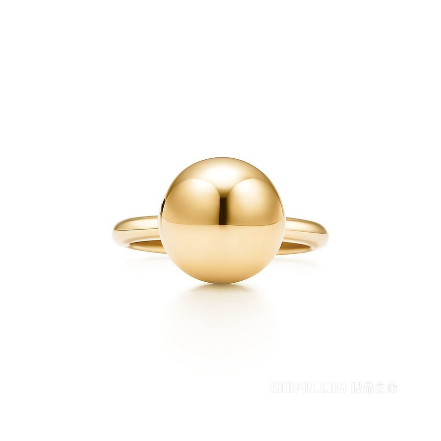 Tiffany HardWear 系列 18K 黄金球形装饰戒指，12 毫米
