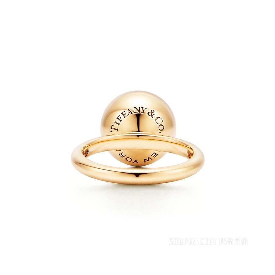 Tiffany HardWear 系列 18K 黄金球形装饰戒指，12 毫米