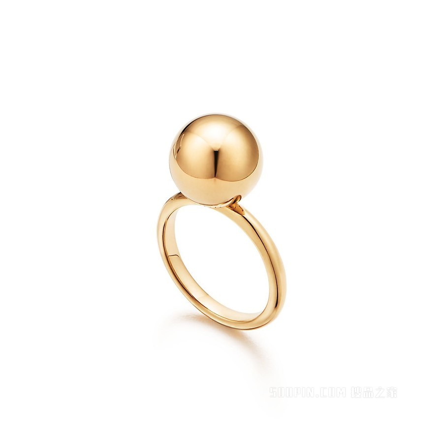 Tiffany HardWear 系列 18K 黄金球形装饰戒指，12 毫米
