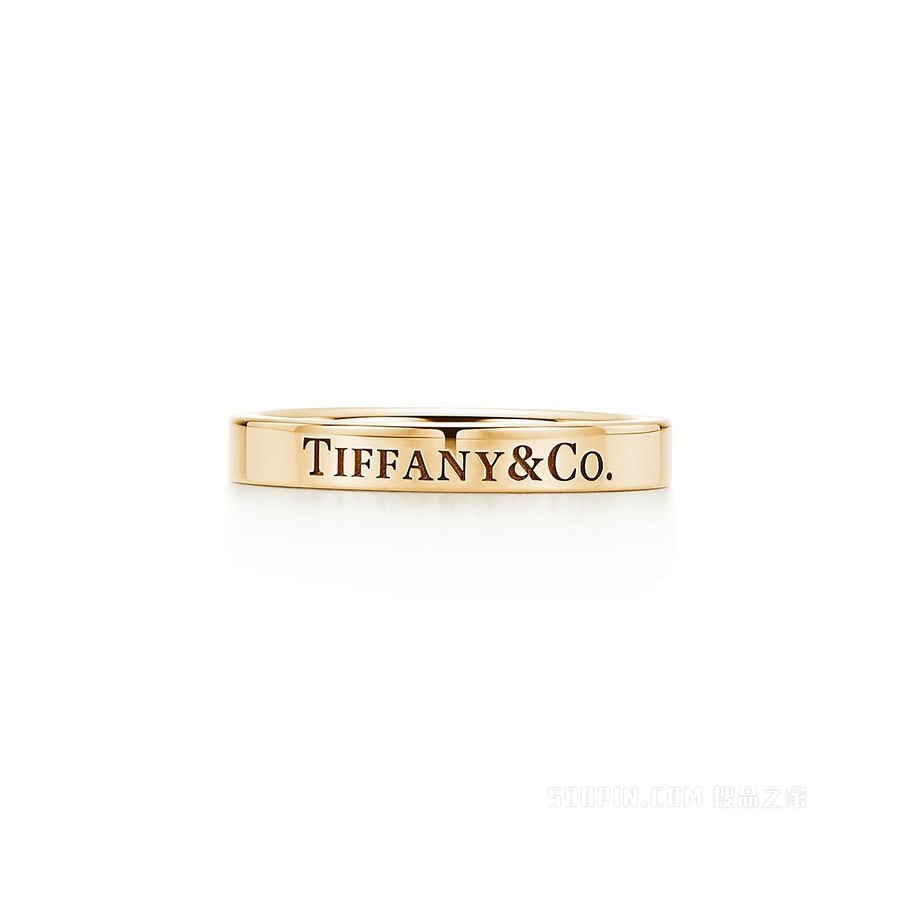 Tiffany & Co.® 系列 18K 黄金戒指，3 毫米。