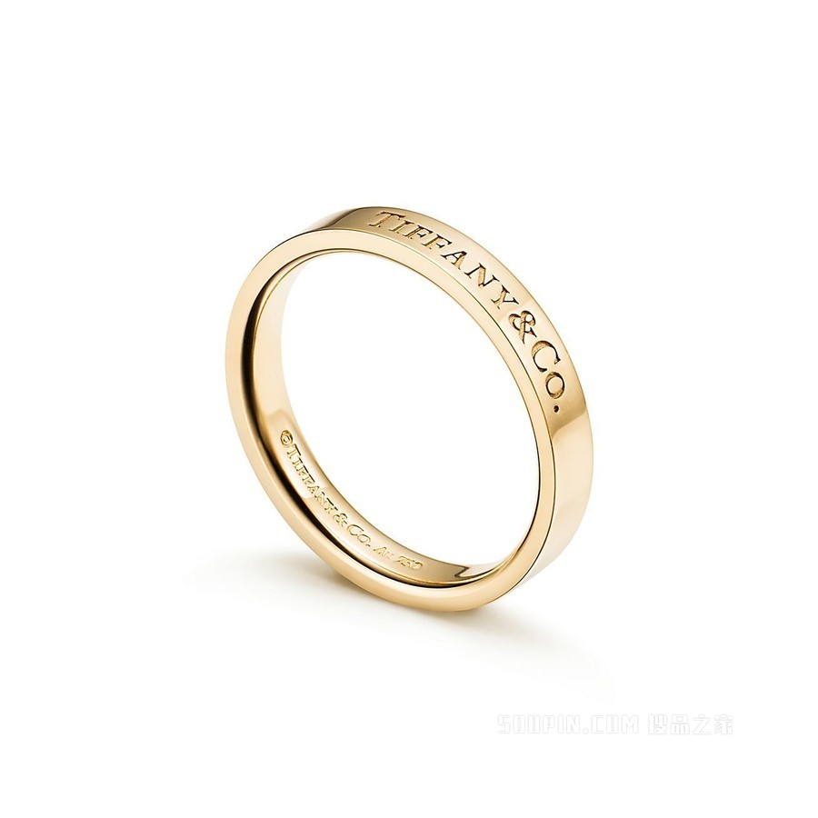 Tiffany & Co.® 系列 18K 黄金戒指，3 毫米。