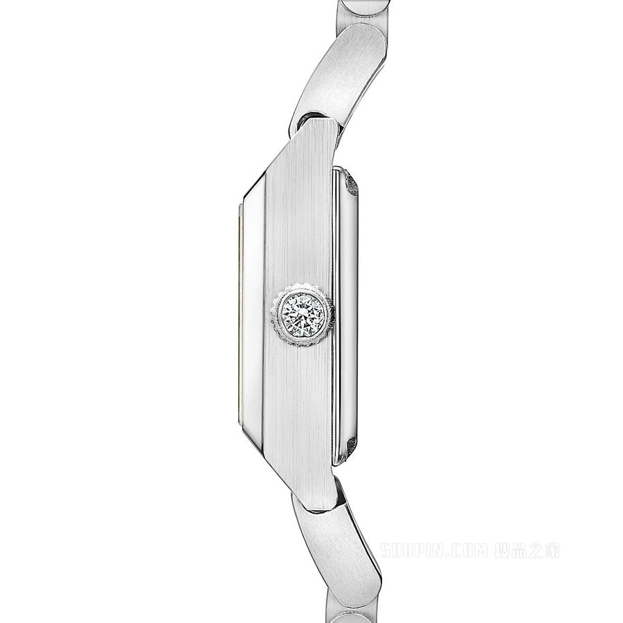 Tiffany 1837® 系列 Makers 16 毫米白色表盘不锈钢方形腕表